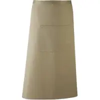 Premier Unisex Kleuren Barschort / Werkkleding (Lange Continentale Stijl) (Pakket van 2) (Olijf)