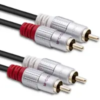 Qoltec 52337 audio cable 2 x RCA Black