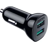 Choetech USB Type C Autolader, Auto-adapter, Zwart
