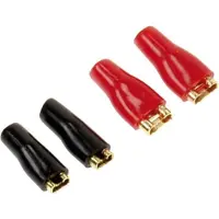 ACV Vlakstekker 2 x 2,8 mm zwart 2 x 4,8 mm rood
