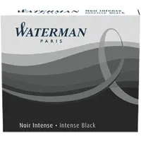Waterman -vulpeninktpatronen | kort 'internationaal' | Intense Black | 6 stuks