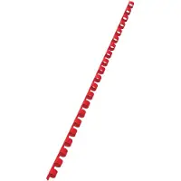 GBC Combbind Bindruggen rood - a4 - 8 mm - 100 stuks