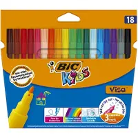 BIC Visa Viltstift - Fijn Kleurenassortiment 18 Stuks