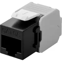 Goobay Keystone RJ45 | Cat6a U/UTP (Zwart)