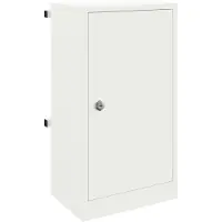 vidaXL Brievenbus met opslag met de deur Wit 30 x 20 x 55 cm Staal
