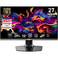 MSI MPG 271QRXDE QD-OLED Gaming monitor Energielabel G (A - G) 67.3 cm (26.5 inch) 2560 x 1440 Pixel 16:9 0.03 ms HDMI, DisplayPort, USB-A, USB-C,