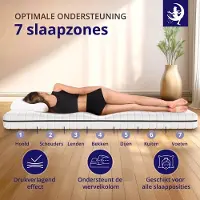 Mister sandman Matras 120 x 190 cm - Hoogte ca. 15 cm - Ergonomische matras - Koudschuimmatras met 7 zones - Matras 120 x 190 eenpersoons - Ademende matrassen - Matras Stevig