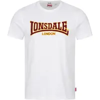 Lonsdale Shirt 'Classic' goudgeel / wijnrood / wit