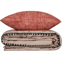 L'essentiel Maison , Felix - Beddengoedset, tegelfolie rood, 100% katoen, 240 x 220 cm