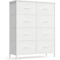 Songmics Ladekast met stoffen laden – 95,2 cm – Wolkenwit/Sneeuwwit