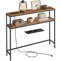 Vasagle Smalle Consoletafel met Planken voor Hal en Woonkamer
