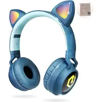 PowerLocus Buddy - Draadloze On-Ear Koptelefoon - 85dB Gehoorbescherming met Micro SD slot - Blauw