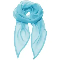 Premier Uniseks sjaal van chiffon in kleuren voor volwassenen (Turquoise)