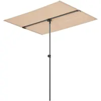 Helloshop26 Verstelbare parasol 360 rechthoekig 180 x 130 cm zand 03_0008047