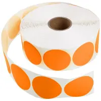 123inkt markeringspunten Ø 50 mm oranje (1.000 etiketten op rol)