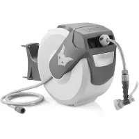 FUXTEC Wasserschlauchaufroller 20m rund FX-WSA20G Grau