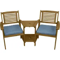 MonsterShop Houten Bijzetstoel Kussens Tuinstoelen Tafel Hoekbank Jack &amp; Jill