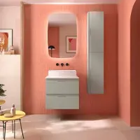 Muebles Ammeli badmeubel 60cm saliegroen met terrazzo toppaneel