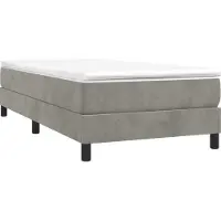 Syfax Boxspring met matras fluweel lichtgrijs 90x190 cm