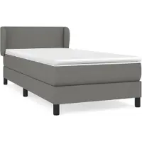 Syfax Boxspring met matras stof donkergrijs 90x200 cm