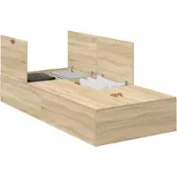 vidaXL Opbergbedframe met opslag Sonoma Eik 80 x 200 cm Bewerkt hout