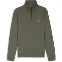 BOSS Zetrust 10234591 Orange Sweatshirt Met Halve Rits