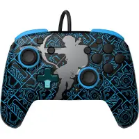 PDP Bundel Gaming Rematch Bedrade Controller + Travel Case Plus Sheikah Shoot Nintendo Switch Blauw (500-236-sksg)