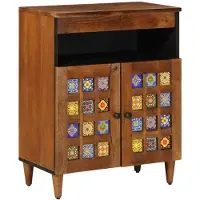 vidaXL Dressoir Walnotenhout 60 x 33 x 75 cm Massief Mango Hout