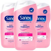 Sanex 3x Douchegel Skin Therapy Anti Dryness 450 ml