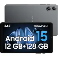 Blackview Tablet - LINK 2 Tablet - 12 GB RAM - 128 GB ROM - 1080P Full HD-video - 8.68 inch - MediaTek Hallo G100 - 5000 mAh - Android 15 - Octa Core - Zwart