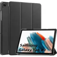 Mobigear Tablethoes geschikt voor Samsung Galaxy Tab A11 Hoes | Tri-Fold Bookcase - Zwart