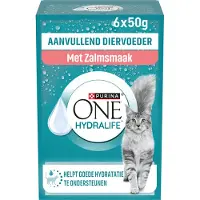 Purina One Kattenvoer Nat Hydralife Adult Pouch Zalm 6 X 50 Gr