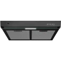 Etna AO860ZT - Afzuigkap Onderbouwmodel - 60 cm - Zwart - Energielabel A - 3 Snelheden - LED spot - Druktoetsen - Geschikt voor recirculaite en afvoer naar buiten
