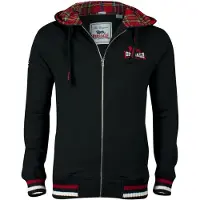 Lonsdale Sweatvest 'Lancaster' rood / zwart / wit