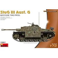 Mini art Modelbouwpakket Auto - 72107 Sturmgeschütz III - StuG III Ausf. G - Mei/Juni 1943 Productie Plastic - 1:72 - Modelbouw