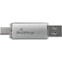 MediaRange MR938 USB flash drive 128 GB USB Type-A / USB Type-C 3.2 Gen 1 (3.1 Gen 1) Zilver