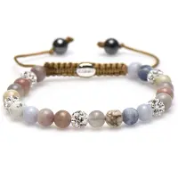 Karma Armband Spiral Sandy Sea White Crystal