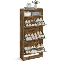 Vasagle Schoenenkast met 3 verstelbare kleppen, intage bruin