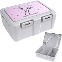Orion - Lunchbox - 1L - Inclusief Bestek - Grijs met Hartjes