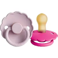 Frigg Daisy Fopspeen - 0-6 mnd (2 stuks) - Lila/Fuchsia