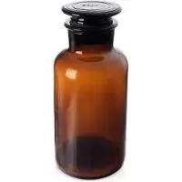 Orion - Glazen Voedselcontainer - Bruin - 500ml - Brede Hals - Kurk
