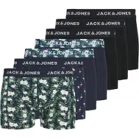 Jack & Jones Heren boxershorts trunks jacflamingo flamingo print 7-pack donkerblauw/zwart