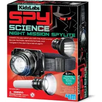 4M Wetenschap en Spel - Zaklamp Spion - 6 In 1 Set - Multifunctioneel - KidzLabs - Spy Science - 5+