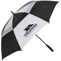 Trespass Catterick Automatische Paraplu (Zwart/Wit)