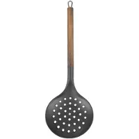 Orion - Thermoplastische Schuimspaan - 35 cm - Zwart - Metaal met Houten Coating