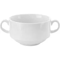 Orion MONA Serie - Porseleinen Bouillonkom - 290 ml - Ergonomische Handgrepen - Geschikt voor Magnetron