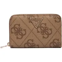 GUESS portemonnee Laurel II SLG Medium Zip Around Wallet Latte Logo / Brown bruine
