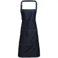 Premier Unisex Volwassenenschort met zakken (Indigo Denim)