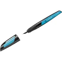 BIC STABILO EASYbuddy - Ergonomische Vulpen - Zwart/Blauw - Standaard M Punt Voor Rechtshandigen