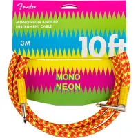 Fender MonoNeon Instrument Cable 3 m Recht - Gebogen Instrumentkabel